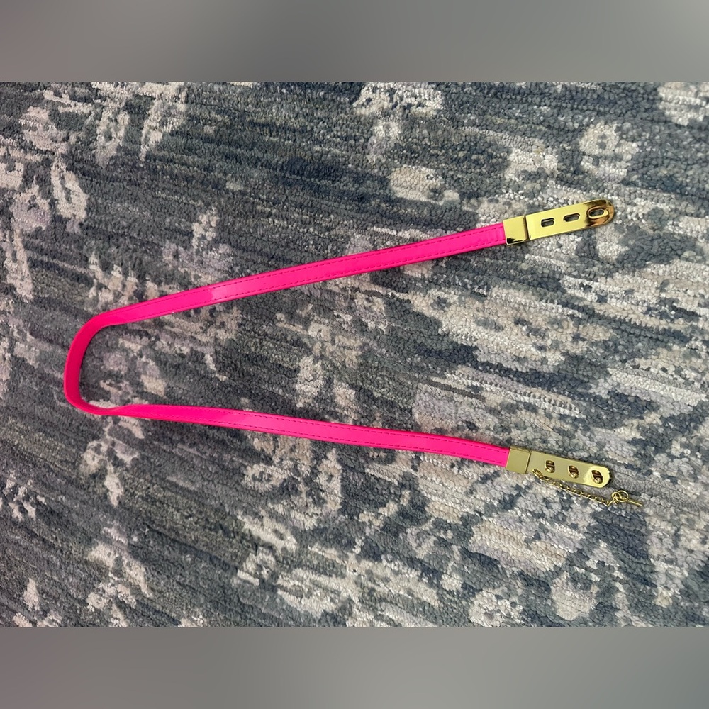 Hot Pink belt with Gold Hardware